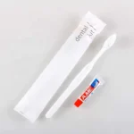 Compact dental kit for hotels showcasing the full guest set