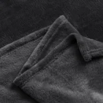 Soft Texture Dark Grey Fleece Blanket