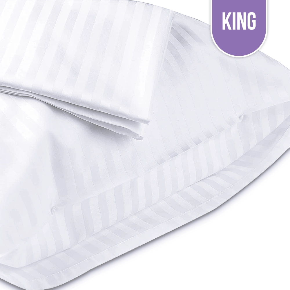 T-250 Luxury White Stripe Pillow Case King – 42″x46″ T-250 Luxury White Stripe Pillow Case King – 42″x46″