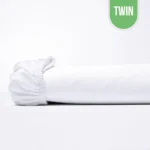 T-180 Economy White Twin Fitted Bed Sheet 39"x80"x9"