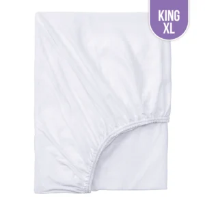 T-200 Premium White King Fitted Bed Sheet XL 78″x80″x12″
