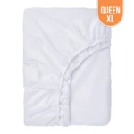 T-200 Premium White Queen Fitted Bed Sheet XL 60″x80″x12″