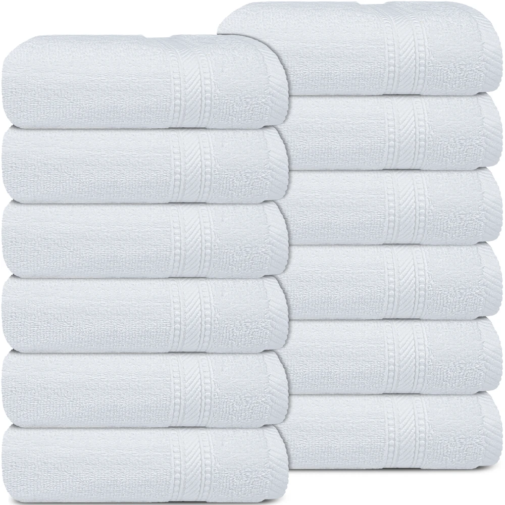 Prestige Luxury Face Towels – White 12″x12″ Prestige Luxury Face Towels – White 12″x12″
