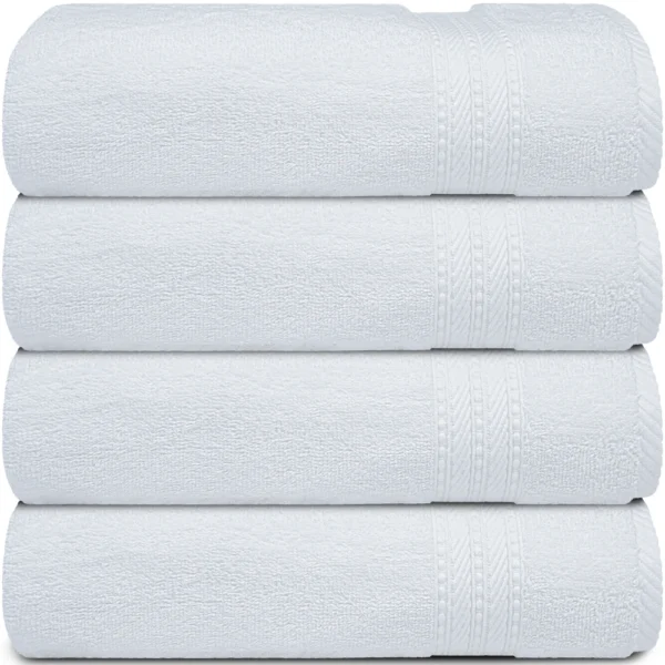 Everest Luxury Bath Towels 26"x52" White