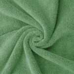 Green Face Towel Swireled to show the high-density ring-spun cotton loops