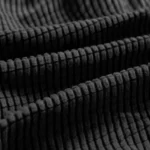 3 Seater Black couch cover Macrow view to show wear-resistant texture