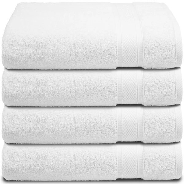 Imperial Premium Bath Towel 27"x54" Pearl White