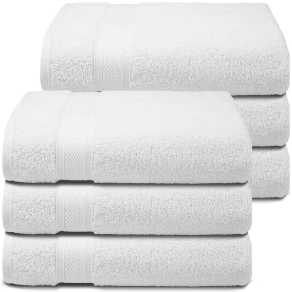 Imperial Premium Bath Towel 24"x50" Pearl White