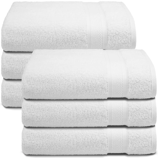 Imperial Premium Bath Towel 24"x48" Pearl White