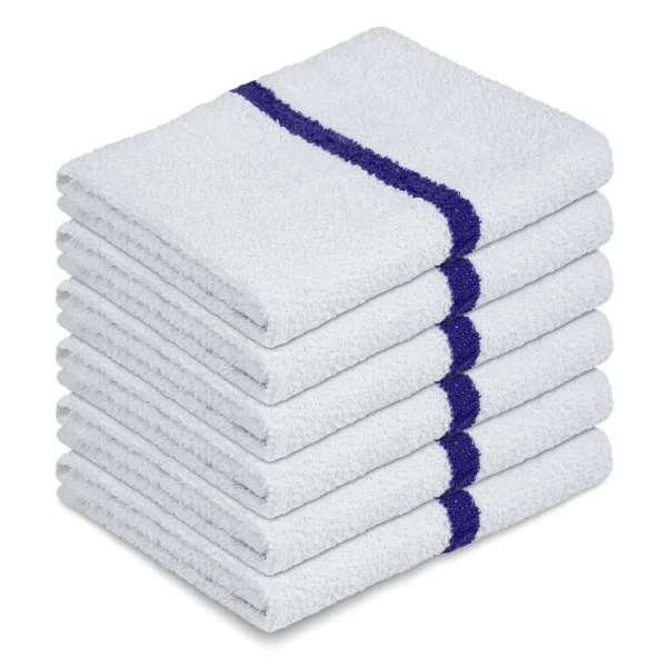 Bar Mop 16"x19" White Blue Stripe