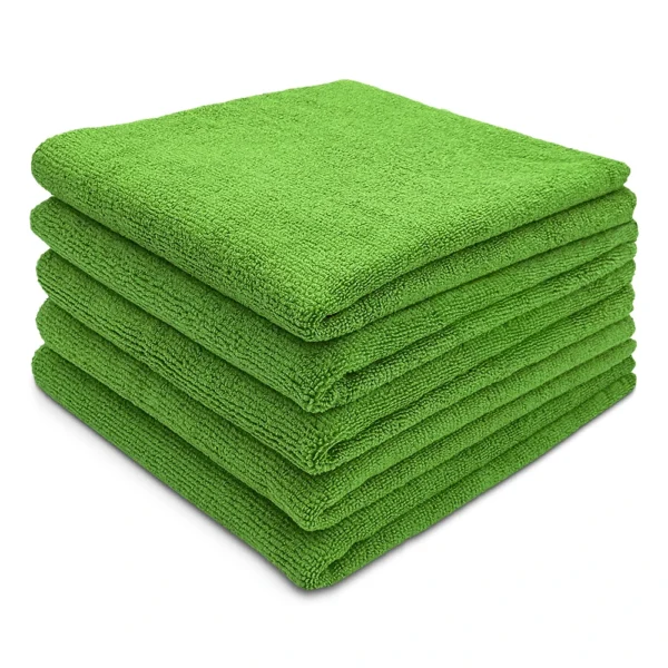 Premium Microfiber Cloths 12"x12" Green