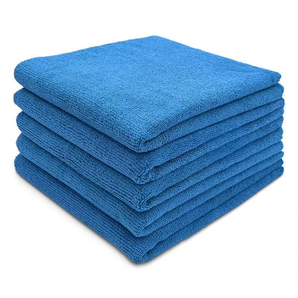Light Blue Premium Microfiber Cleaning Cloths - 12"x12"