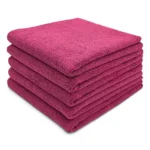 Premium Microfiber Pink Towels – 12"x12"