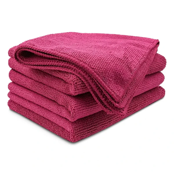 Premium Microfiber Cloths 16"x16" Pink