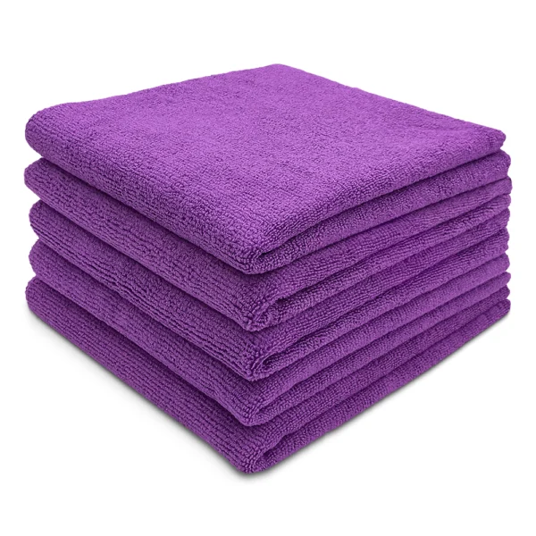 Premium Microfiber Purple Towels – 12"x12"