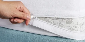 Zippered Mattress protecting bed from bed bugs