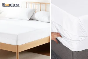 Polyester Knitted Top Mattress Protector Encasement (Twin XL 36″x80″x14″) Bloom Linen
