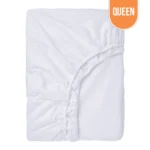 Premium Microfiber White Bed Sheets Queen Fitted – 60″x80″x14″