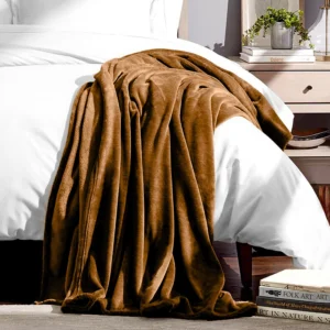 Polar Fleece Blanket Tan King1