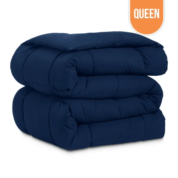 Microfiber Comforter Queen 90″x90″ – Navy Blue