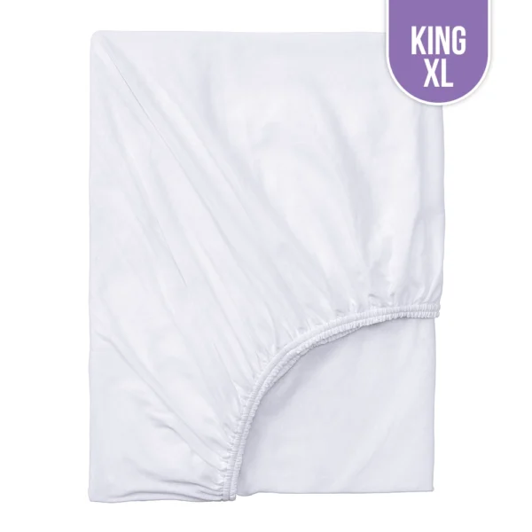 T-200 Premium White King Fitted Bed Sheet XL 78″x80″x12″