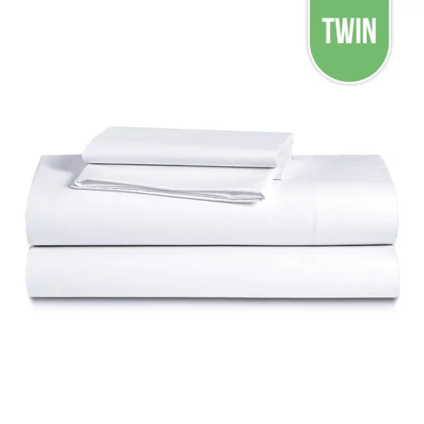 T-200 Premium White Twin Flat Sheet 66"x104"