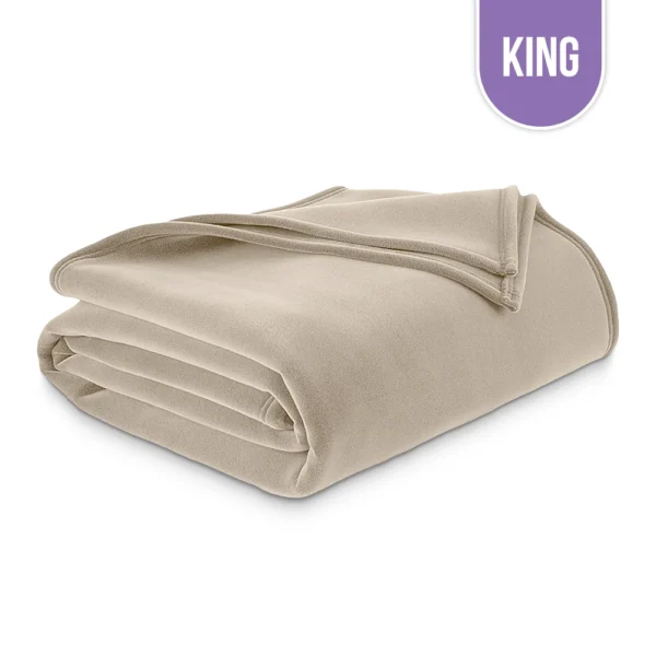 Premium Vellux Blanket King 108"x90" - Tan