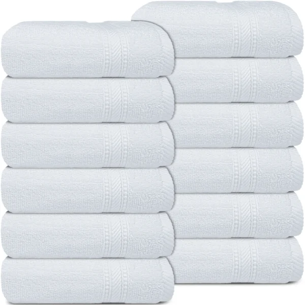 Prestige Luxury Face Towels – White 12″x12″