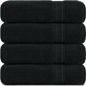 Prestige Luxury Color Bath Towels - Black 26"x52"