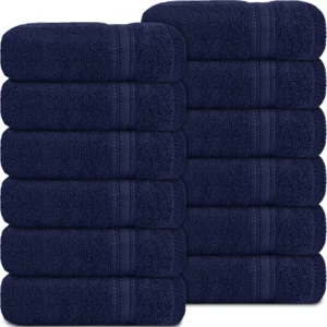 Prestige Luxury Color Face Towels – Navy Blue 12″x12″