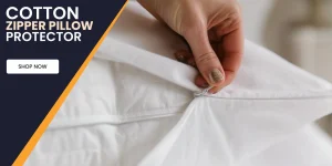 Cotton Pillow Protectors with Zippers
