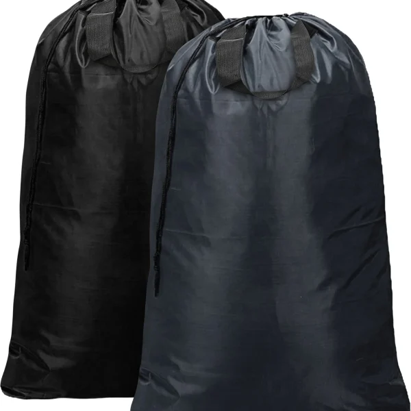 Laundry Bags Large, 30”x40” Black & Dark Grey 2 Pack
