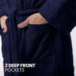 Everest Bathrobe Hooded Blue3