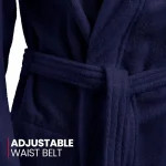 Everest Bathrobe Hooded Blue4