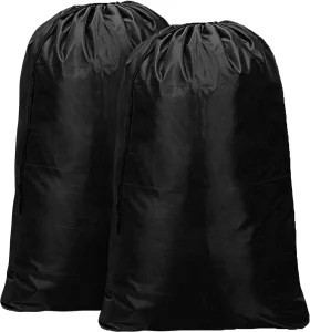 Black Nylon Laundry Bags 24x36