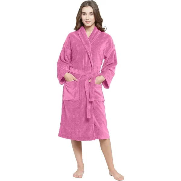 Imperial Shawl Collar Bathrobe Pink