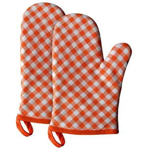 Orange Oven Mitts