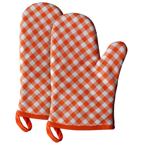 Orange Oven Mitts