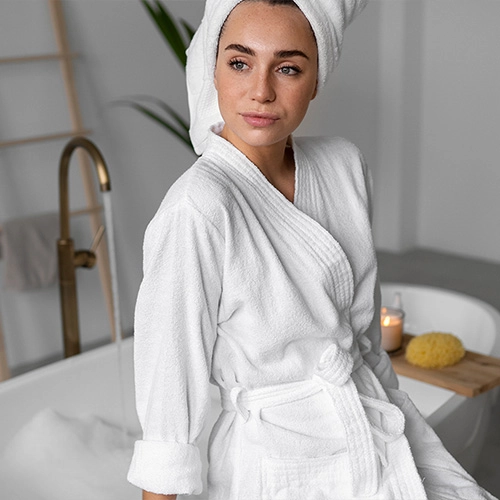 Kimono Collar Bathrobe