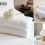 Three white hotel towels neatly rolled and folded using professional housekeeping methods.