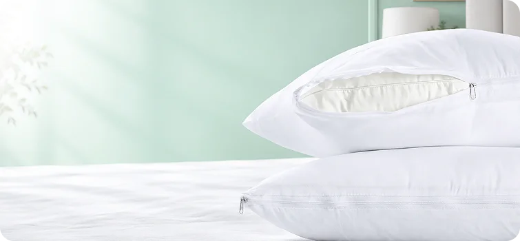 Cotton Pillow Protectors Zipper