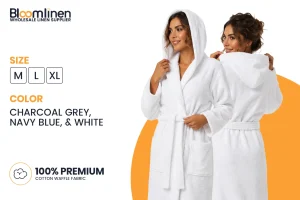 Hooded Bathrobe for Beach, Resort, and Poolside