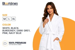 Royal Shawl Collar Bathrobe Design Made for Spas